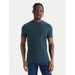 Calvin Klein Jeans Majica Micro Waffle LV04RF206G Zelena Slim Fit