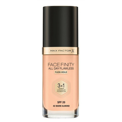 MAX FACTOR Tečni puder Facefinity 3in1 Vegan 45 Warm Almond 30 ml