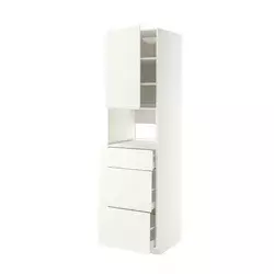 METOD / MAXIMERA Visoki element za ugradne uređaje, bela/Vallstena bela, 60x60x220 cm