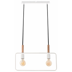Luster na sajli FRAME 2xE27/60W/230V beli