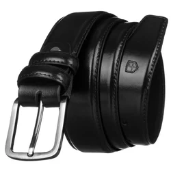 shumee Moški usnjen pas PTN PM-14-100-SPL-6868 Črne barve