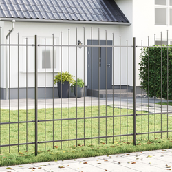 Vrtna Ograda 3 pcs Siva 170 x 215 cm Čelik s prahom premazan