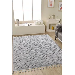 Conceptum Hypnose Tepih 0C830B, Pravougaoni, 100 x 400 cm, Sivi