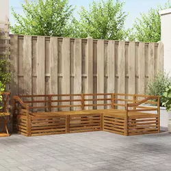Set vanjskih sofa 4 pcs Prirodna Čvrsto drvo akacije
