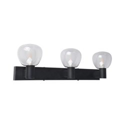 Kupatilsko zidno svetlo POLA 3xG9/5W/230V IP44 crno/transparentno