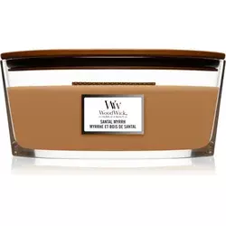 WoodWick Mirišljava sveća Santal Myrrh Elipse, Braon