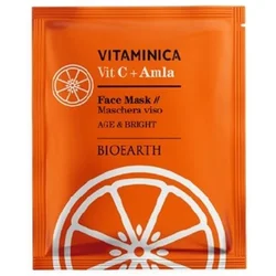 BioEarth Vitaminica sheet maska za lice vitamin C + amla, 15 ml