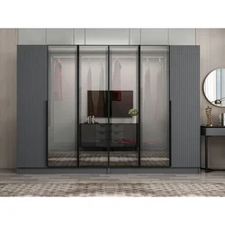 Hanah Home ormar sa reflektujućim staklom Nisa 20597, 270 cm, antracit