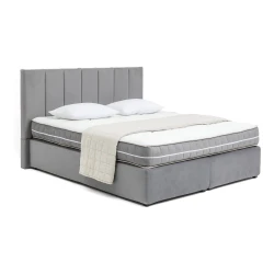 Siva boxspring postelja 160x200 cm Olia Bold Line – Bonami Selection
