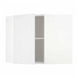 METOD Ugaoni zidni element s policama, bela/Stensund bela, 68x60 cm