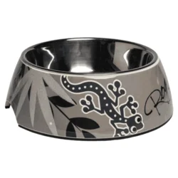 Rogz 2 u 1 Bubble Bowlz posuda, Silver Gecko, L