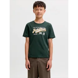 Jack & Jones Junior Majica rumena / temno zelena / bela