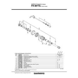FREEWHEEL SHIMANO FH-M770-S COMPLETE W/BODY FIXING BOLT