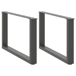 Noge za klub stolić U-oblik 2 kom antracit 60 x (42-43) cm čelik