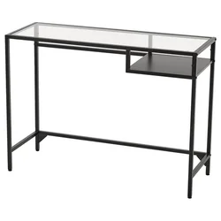 VITTSJÖ Stočić za laptop, crnosmeđa/staklo, 100x36 cm