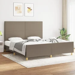 Posteljni okvir brez vzmetnice taupe 180x200 cm blago