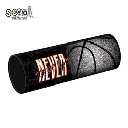 S-COOL SC2522 Okrugla pernica Never give up 7.3x21.5cm, Crna