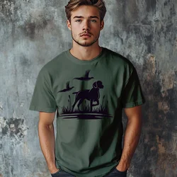 Camiseta Majica sa štampanim printom Cam 436, Muška, Maslinasta