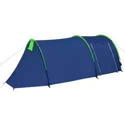 VIDAXL vodootporan šator 395 x 180 x 110 tamno plava/zelena