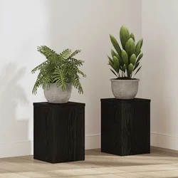 Stalak za biljke 2 pcs Crni hrast 20 x 20 x 30 cm