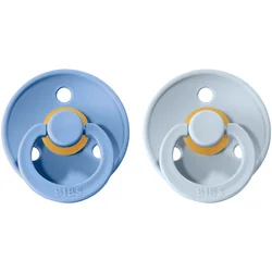 BIBS Colour Natural Rubber 1 duda Sky Blue / Baby Blue 2 kos