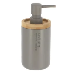 Dozator za sapun 230ml poliresin/bambus siva tendance