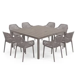 Komplet vrtnega pohištva Luno 8+1 cappuccino