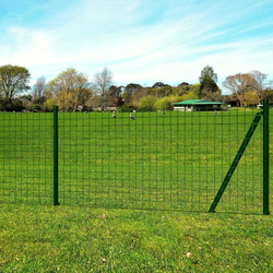 Set Euro ograda s podzemnim šiljcima 25x1,7 m čelik zelena