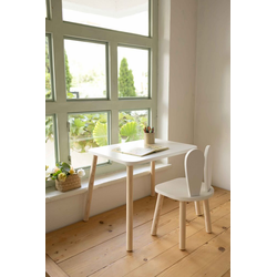Hanah Home Set dečiji sto i stolice Bunny, Beli