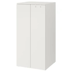 SMASTAD / PLATSA Garderober, bela/bela, 60x57x123 cm