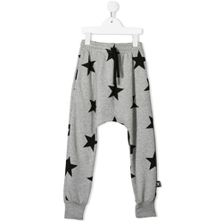 Nununu - star print track pants - kids - Grey
