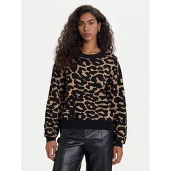 VERO MODA Pulover VMSilje  rjava / črna