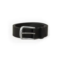 DIESEL Pas LOGO B-BASIC LEATHER BELT pegasto črna