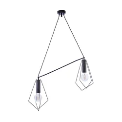 Jupiter 1645 - Luster na sajli KAIR 2xE27/60W/230V crna/grafit