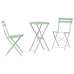 Sklopivi bistro set 3 pcs Morska pjena Čelik