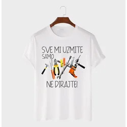 MAFIMI Majica Sve mi uzmite samo alat ne dirajte, Bela