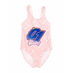 Kenzo Kids-logo patch swimsuit-kids-Pink