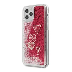 Maska Guess Faceplate Liquid Glitter za iPhone 12 mini, Roze