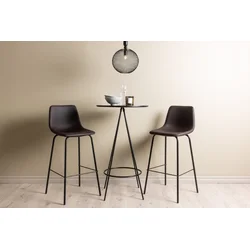 Venture Design Set barske mize in barskega stola, miza 60 cm, stol 48x103x47 cm, črno-rjava