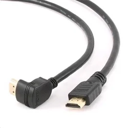 Gembird CC-HDMI490-10 MONITOR Cable, High Speed HDMI 4K with Ethernet, HDMI/HDMI M/M, Gold Plated, 90 degrees angled connector, 3m