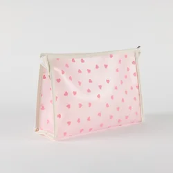 Be Cute prozirni neseser srca, roze 24x7x16cm
