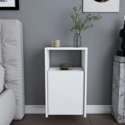 Hanah Home Noćni ormarić Carlin 36x61,4x25,3cm Beli