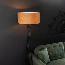 Aberto Design Podna lampa Tall-13472, 175 cm, E27, 200 cm Kabl, Crna