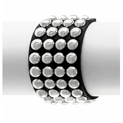 Zapestnica BLACK SNAKE ROUND RIVETS 4 ROWS - LSF1 91