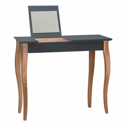 Grafitno siva toaletna mizica z ogledalom Ragaba tDressing Table, dolžina 85 cm