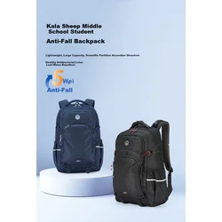 Kala Školski ranac za dečake, 40 L, Crni