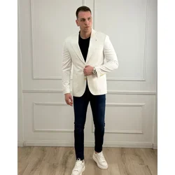 Squareonline Muški sako Royal White, Beli