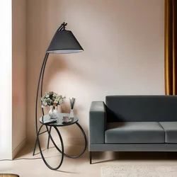 Aberto Design Podna lampa Güler , 165 cm, E27, 40W, Crna