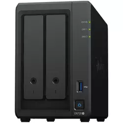 Synology DiskStation DS720+,Tower,2-bays 3.5 SATA HDDSSD, 2 x M.2 2280 NVMe SSD slots, CPU 4-core 2.0(base) 2.7 (burst) GHz; 2 GB DDR4 non-