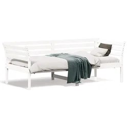 Vidaxl Dnevna postelja brez ležišča 75x190 cm trdna borovina